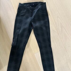 plaid wool straight leggings